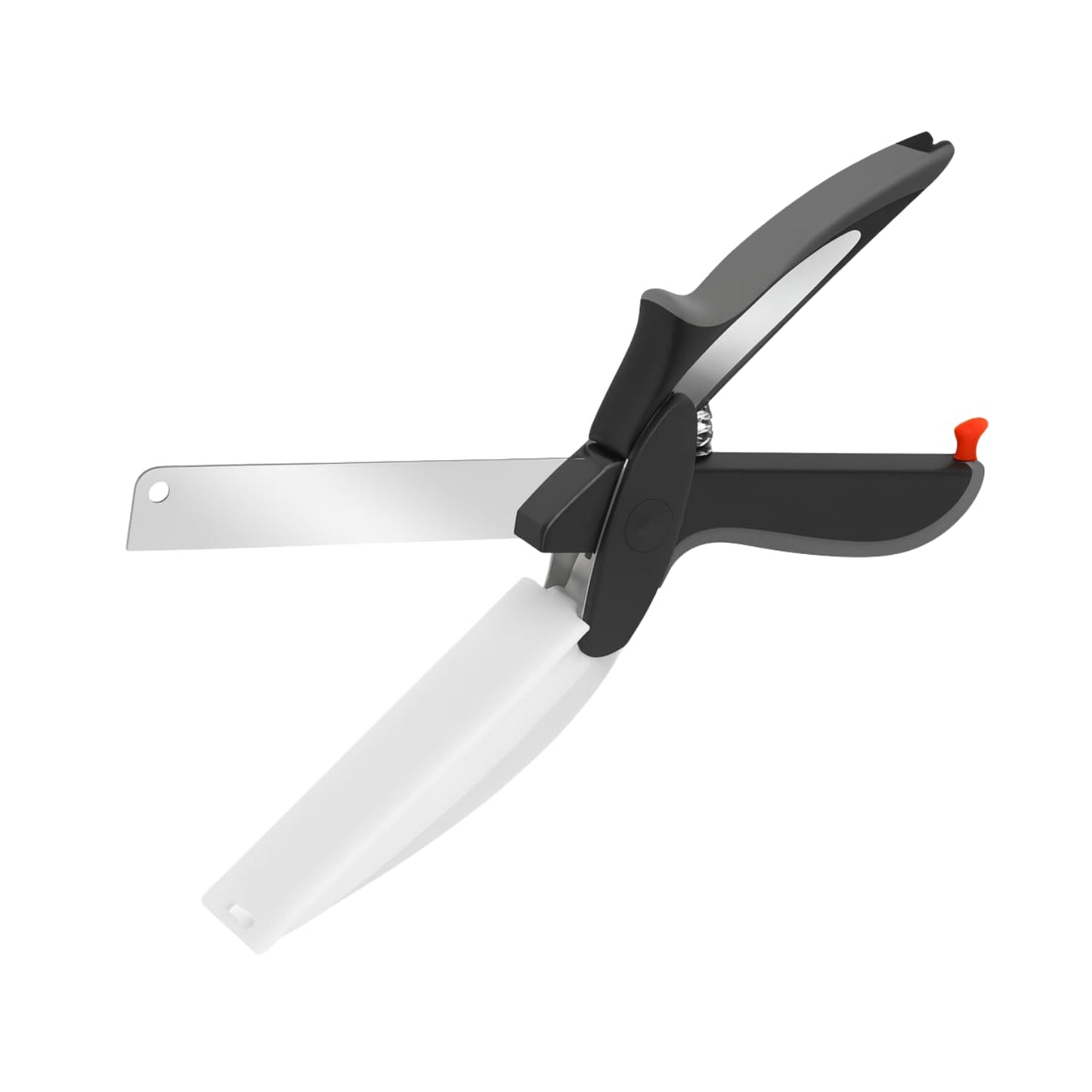 2-in-1 Clever Cutter | Multipurpose Kitchen Scissors for Cutting Vegetables, Fruits, Meat & More – Black
