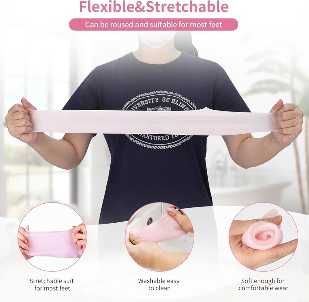 Silicon Heel Socks Heel for Crack Spa Gel Socks for Women and Men, Feet Protector Crack Heel Repair Socks with Moisturizing Natural Oil and Vitamin E Repair Dry Repair (2)